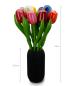Preview: 9 wooden tulips including 3D vase, 34 cm high, tulip bouquet, hand-painted, decoration, gift, Made in Holland