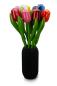 Preview: 9 wooden tulips including 3D vase, 34 cm high, tulip bouquet, hand-painted, decoration, gift, Made in Holland