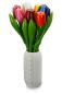 Preview: 9 wooden tulips including 3D vase, 34 cm high, tulip bouquet, hand-painted, decoration, gift, Made in Holland