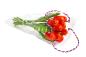 Preview: Tulip bouquet made of wood - 9 hand-painted wooden tulips, 34 cm tall, orange/red, wooden flower decoration, made in Holland