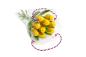 Preview: Tulip bouquet made of wood - 9 hand-painted wooden tulips, 34 cm tall, yellow/green, wooden flower decoration, made in Holland