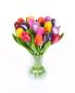 Preview: 17 wooden tulips including glass vase, 34 cm high, tulip bouquet, hand-painted, decoration, gift, Made in Holland