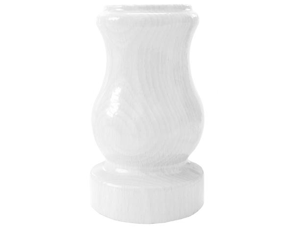 Wooden vase small 11cm, retro, white, matching our 20cm wooden tulip bouquets